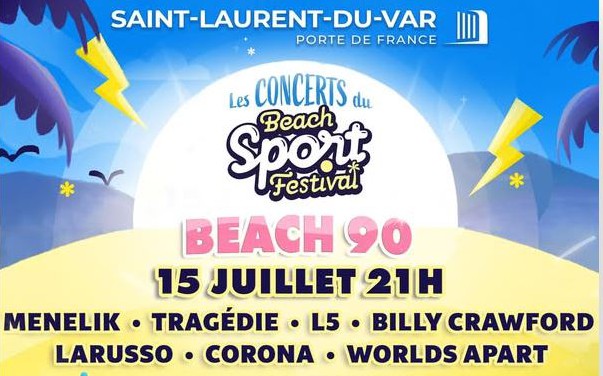 Nice - LES CONCERTS DU BEACH SPORT FESTIVAL – BEACH 90\'